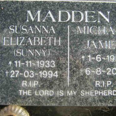 MADDEN  Michael James 1934-2003 &amp; Susanna Elizabeth 1933-1994