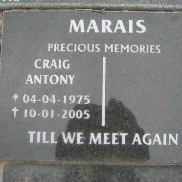 MARAIS Craig Anthony 1975-2005