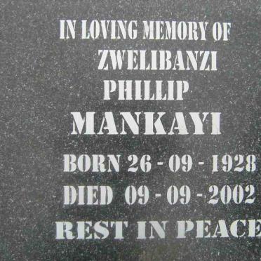 MANKAYI Zwelibanzi Phillip 1928-2002