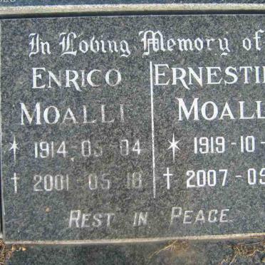 MOALLI Enrico 1914-2001 &amp; Ernestina 1919-2007
