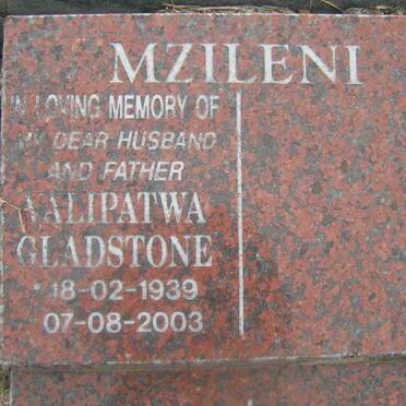 MZILENI Valipatwa Gladstone 1939-2003