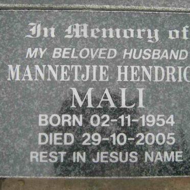 MALI Mannetjie Hendrick 1954-2005