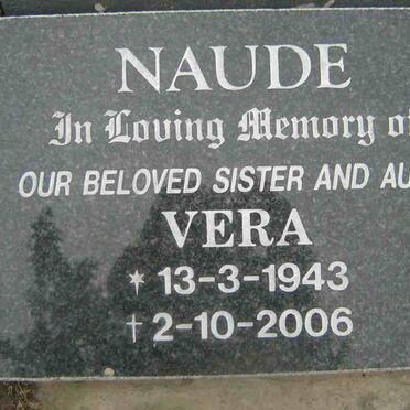 NAUDE Vera 1943-2006