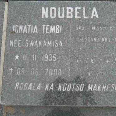 NOUBELA Ignatia Tembi nee SWAKAMISA 1935-2000