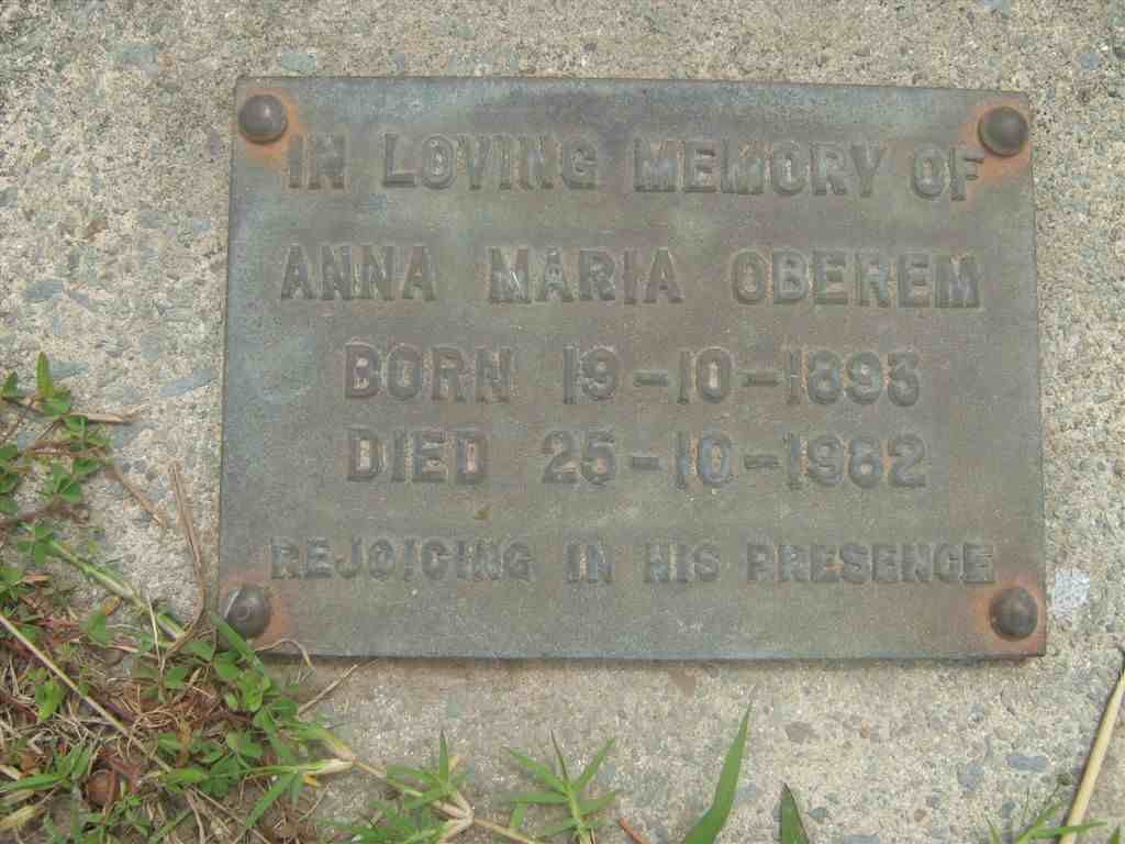 OBEREM Anna Maria 1893-1982