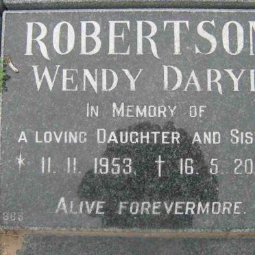 ROBERTSON Wendy Daryl 1953-2003