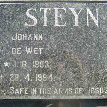 STEYN Johan de Wet 1953-1994