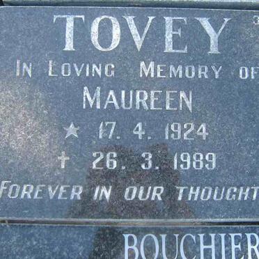 TOVEY Maureen 1924-1989