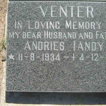 VENTER Andries 1934-1984
