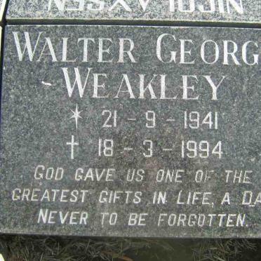 WEAKLEY Walter George 1941-1994