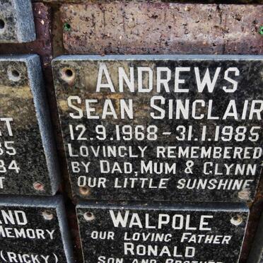 ANDREWS Sean Sinclair 1968-1985