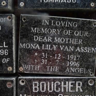 ASSEN Mona Lily, van 1917-1996