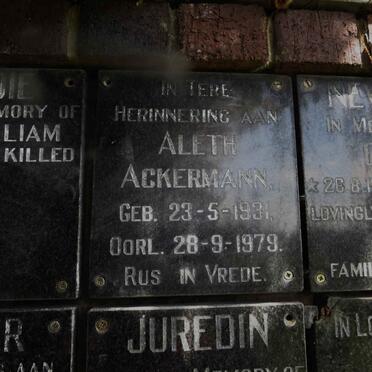 ACKERMANN Aleth 1931-1979