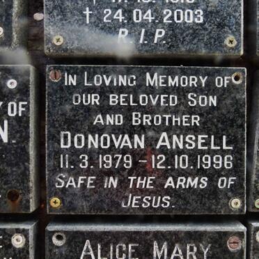 ANSELL Donovan 1979-1996