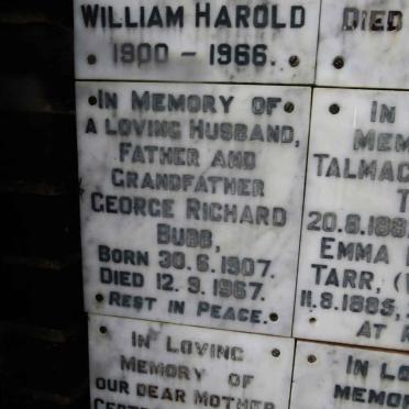 BUBB George Richard 1907-1967