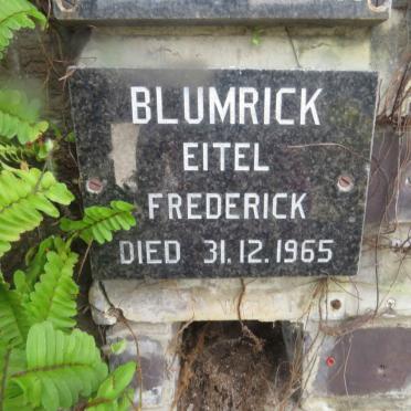 BLUMRICK Eitel Frederick -1965