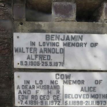 BENJAMIN Walter Arnold Alfred 1905-1971