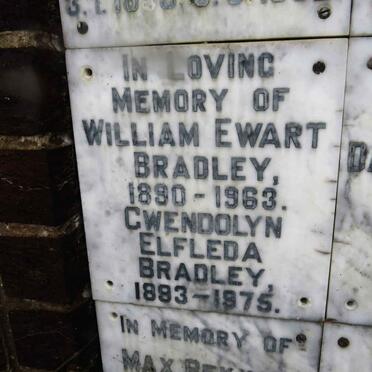 BRADLEY William Ewart 1890-1963 &amp; Gwendolyn Elfleda 1893-1975