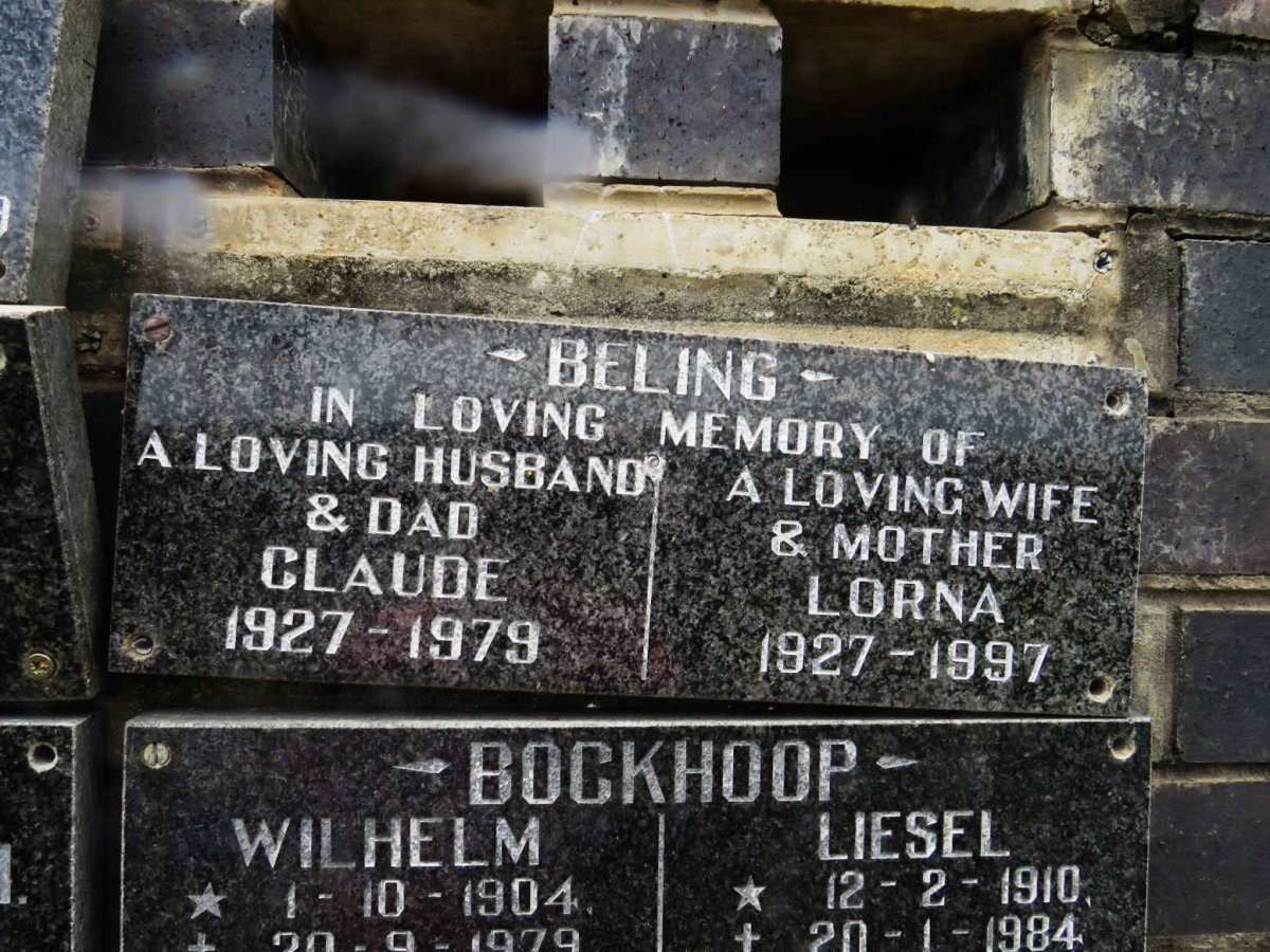 BELING Claude 1927-1979 &amp; Lorna 1927-1997