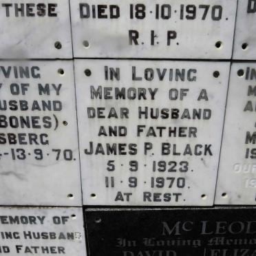 BLACK James P. 1923-1970