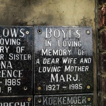 BOYES Marj 1927-1985