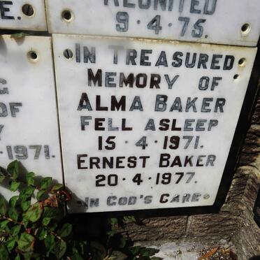 BAKER Ernst -1977 &amp; Alma -1971