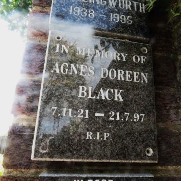BLACK Agnes Doreen 1921-1997
