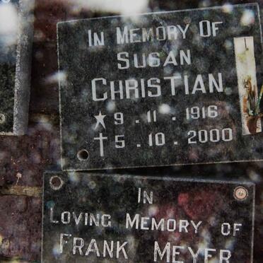 CHRISTIAN Susan 1916-2000