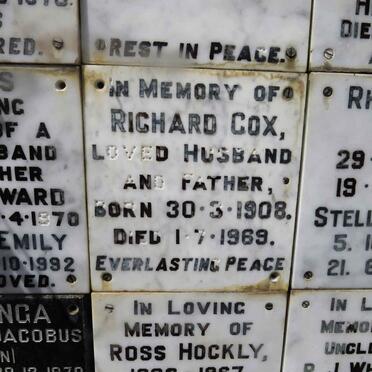 COX Richard 1908-1969