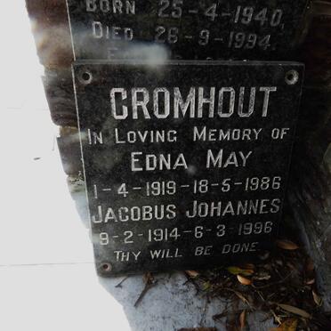 CROMHOUT Jacobus Johannes 1914-1996 &amp; Edna May 1919-1986