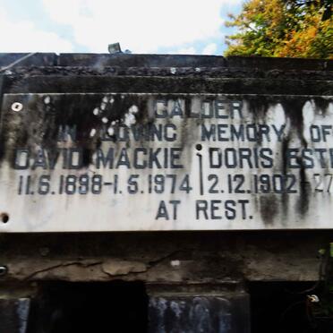 CALDER David Mackie 1898-1974 &amp; Doris Estella 1902-1936