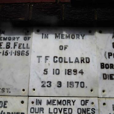 COLLARD T.F. 1894-1970