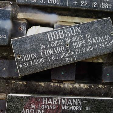 DOBSON John Edward 1900-1980 &amp; Hope Natalia 1911-1992