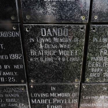 DANDO Beatrice Violet 1916-1982