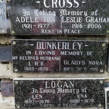 DUNKERLEY L.R.B. 1895-1979 &amp; Gladys Nora -1980