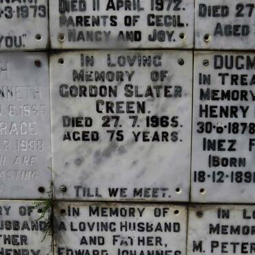 GREEN Gordon Slater -1965