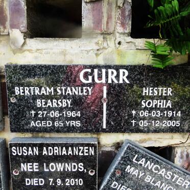 GURR Bertram Stanley Bearsby -1964 &amp; Hester Sophia 1914-2005