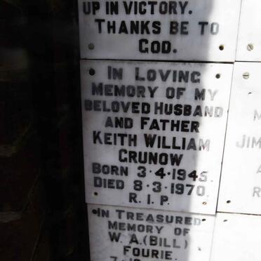 GRUNOW Keith William 1945-1970