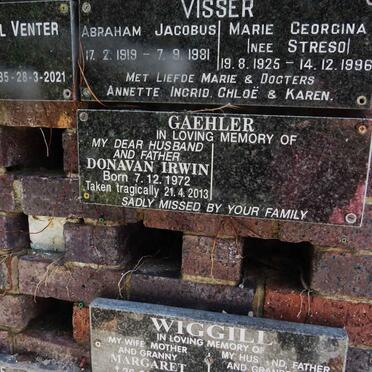 GAEHLER Donavan Irwin 1972-2013