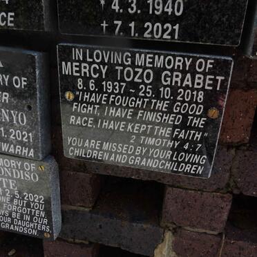 GRABET Mercy Tozo 1937-2018