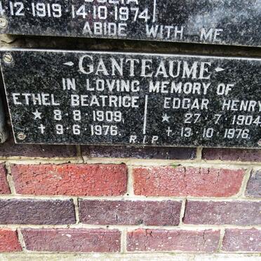 GANTEAUME Edgar Henry 1904-1976 &amp; Ethel Beatrice 1909-1976