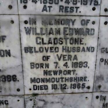 GLADSTONE William Edward 1893-1965