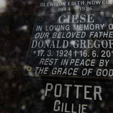 GIESE Donald Gregory 1924-2013