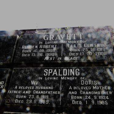 GRAVETT Reuben Robert 1908-1990 &amp; Ellis Gertrud 1917-2008