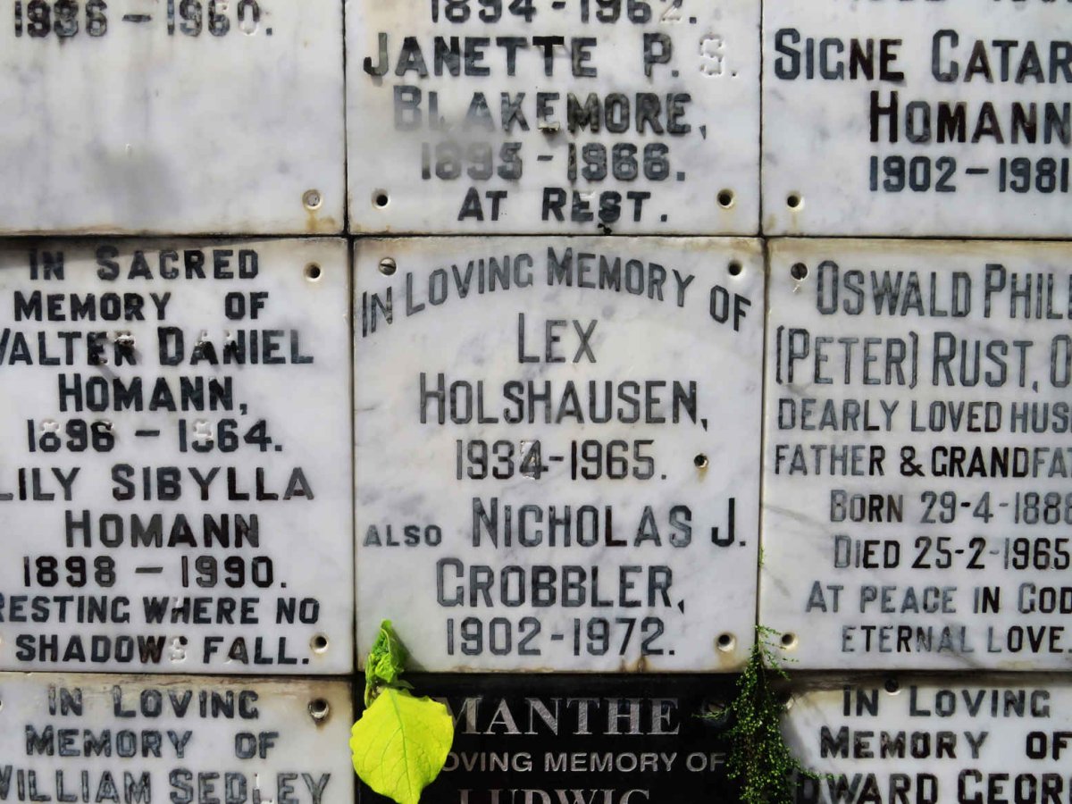 GROBBLER Nicholas J. 1902-1972 :: HOLSHAUSEN Lex 1934-1965