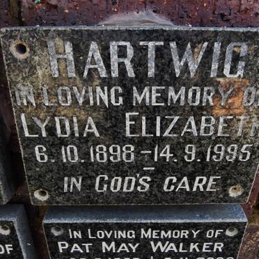 HARTWIG Lydia Elizabeth 1898-1995