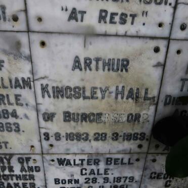 HALL Arthur, KINGSLEY- 1893-1968