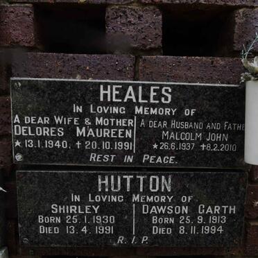HEALES Malcolm John 1937-2010 &amp; Delores Maureen 1940-1991