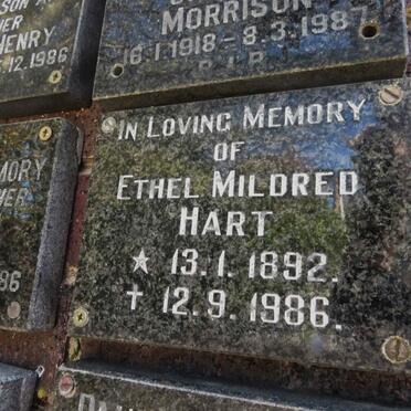 HART Ethel Mildred 1892-1986