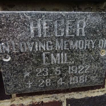 HEGER Emil 1922-1981